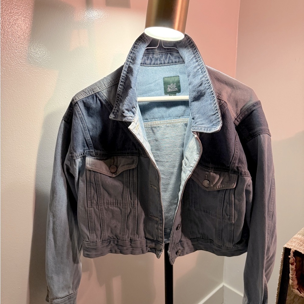 Wild Fable Patchwork Crop Denim 90s - image 1